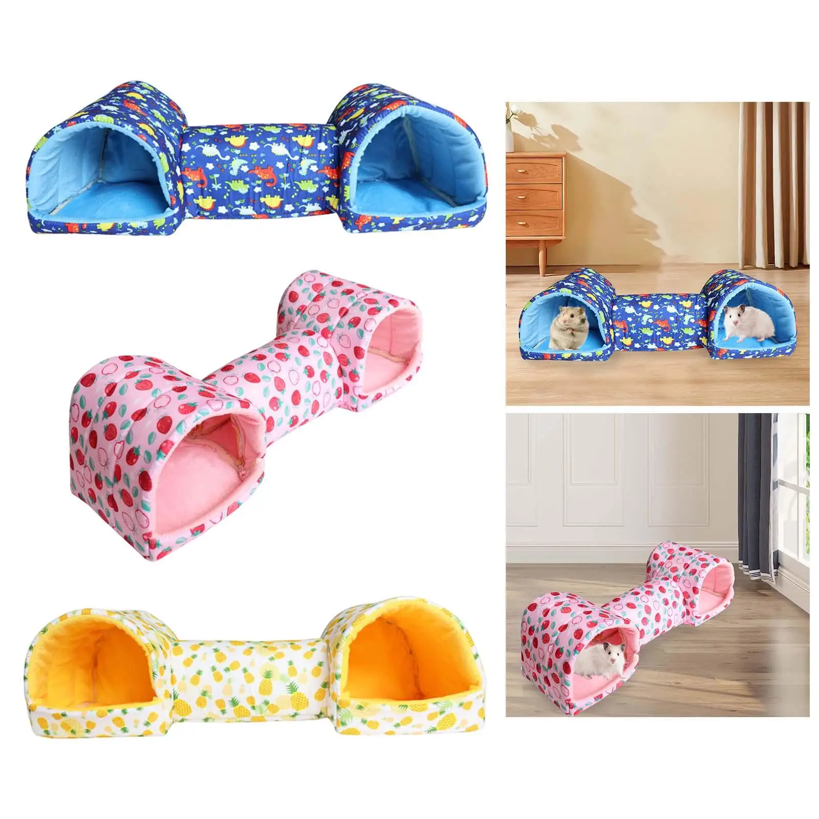 Guinea Pig Tunnel Entertainment Hamster Hideout Bunny House Small Animal House for Ferret Hedgehog Rat Chinchilla Small Pets