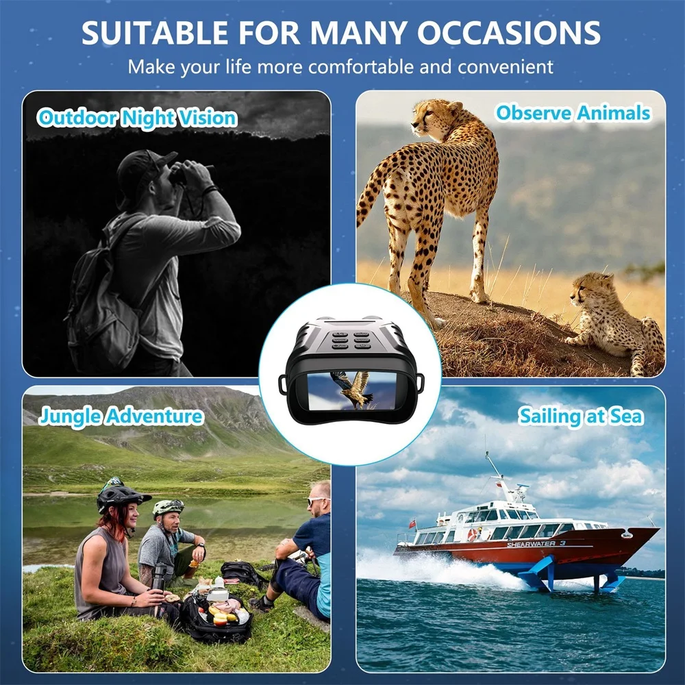 Binocular de visión nocturna infrarroja 4K UHD binoculares digitales profesionales para caza Camping 6 Binocular de visión nocturna infrarroja Binocular de visión nocturna infrarroja 4K UHD binoculares digitales profesionales para caza Camping - Imagen 6