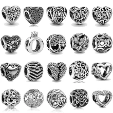 

Paylor 2022 Newest Silver Color Crown Mom Love Heart Life Tree DIY Beads Fit Original Pandoraer Charm Bracelet Jewelry Making