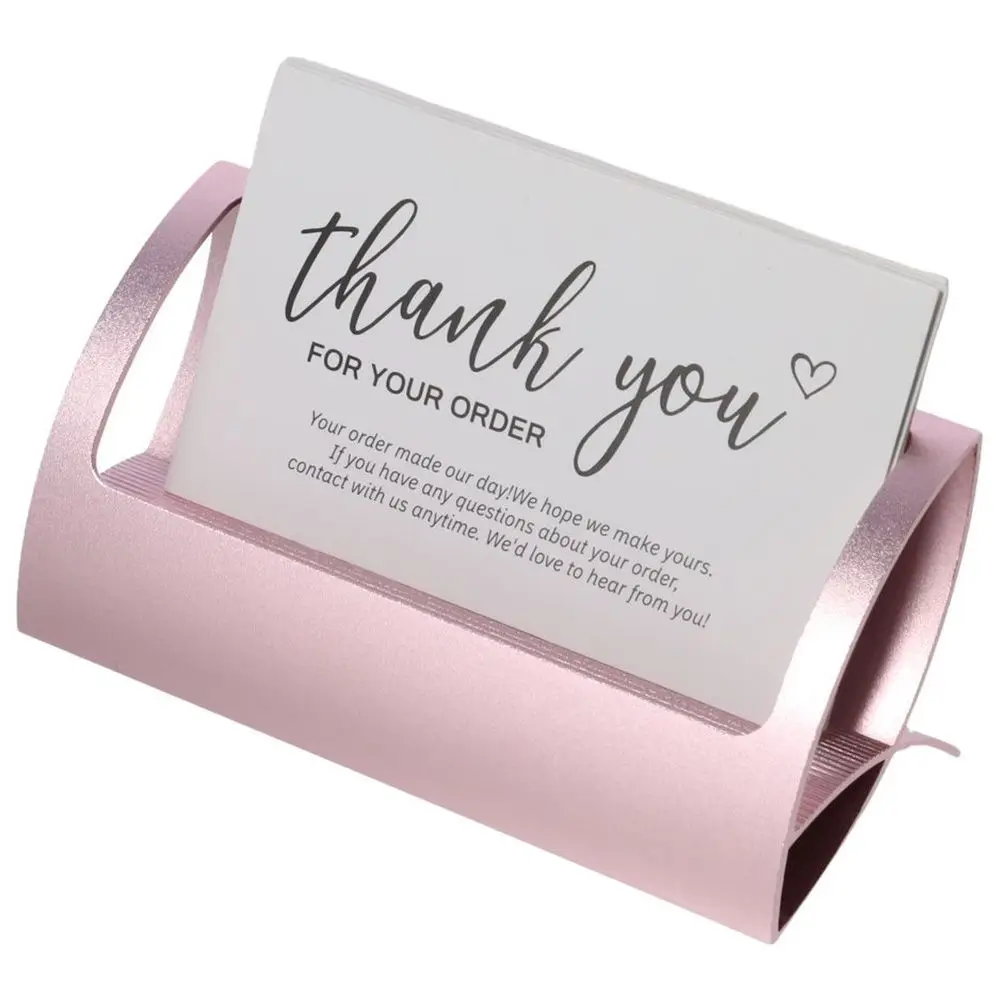 

Rose Gold Creative Stand Aluminum Desk Accessories Metal Card Holders Home