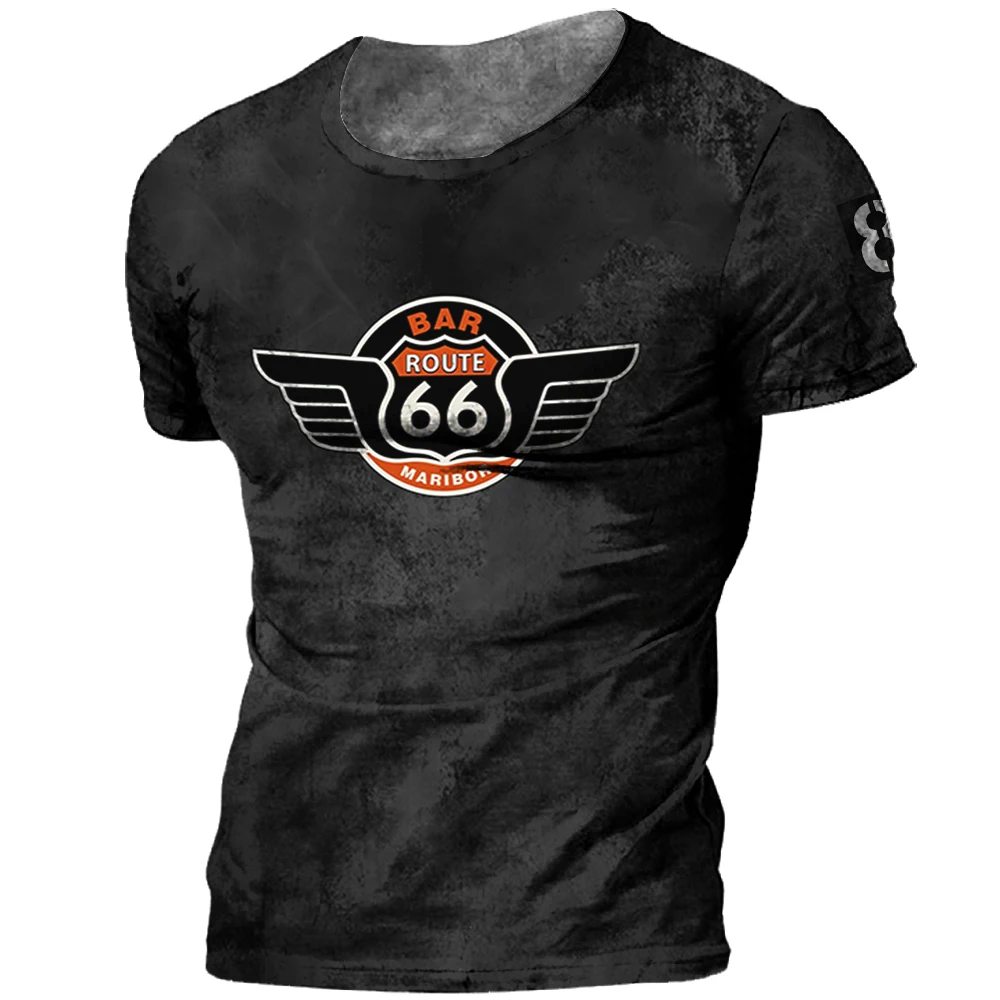

Vintage T Shirt for Men Racing 3d Print Tee Summer Short Sleeve Pullover Street Oversized Clothing Casual Harajuku Loose T-shirt