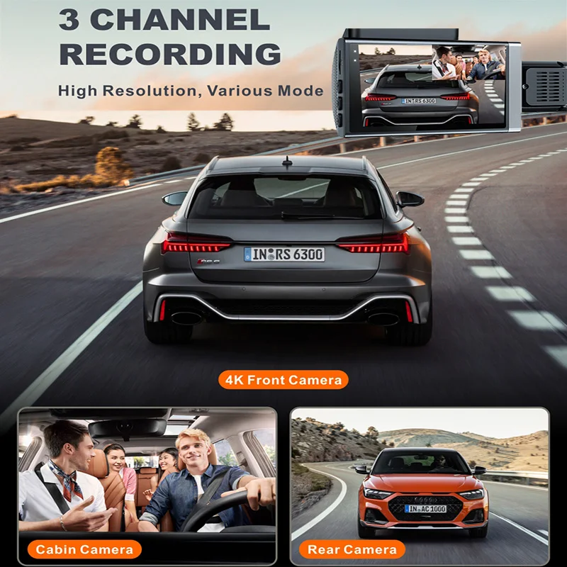   ķ, ڵ DVR, 3 ä   ĸ ī޶,  GPS    , ڵ ׼, 4K