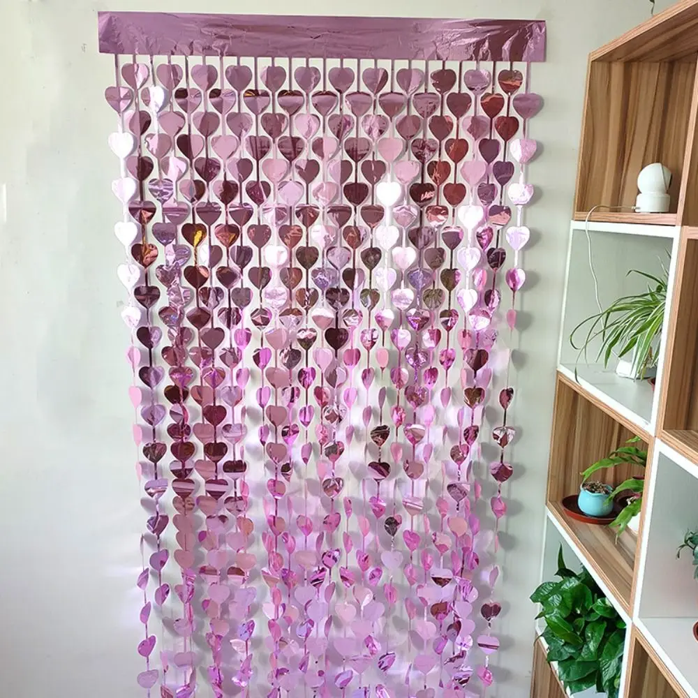 1x2m Baby Dusche Glitter Party Tür Vorhang Fransen Schimmer Liebe Wand Hintergrund Hochzeit Dekor 1x2m Geburtstag Dekoration – Detail 4