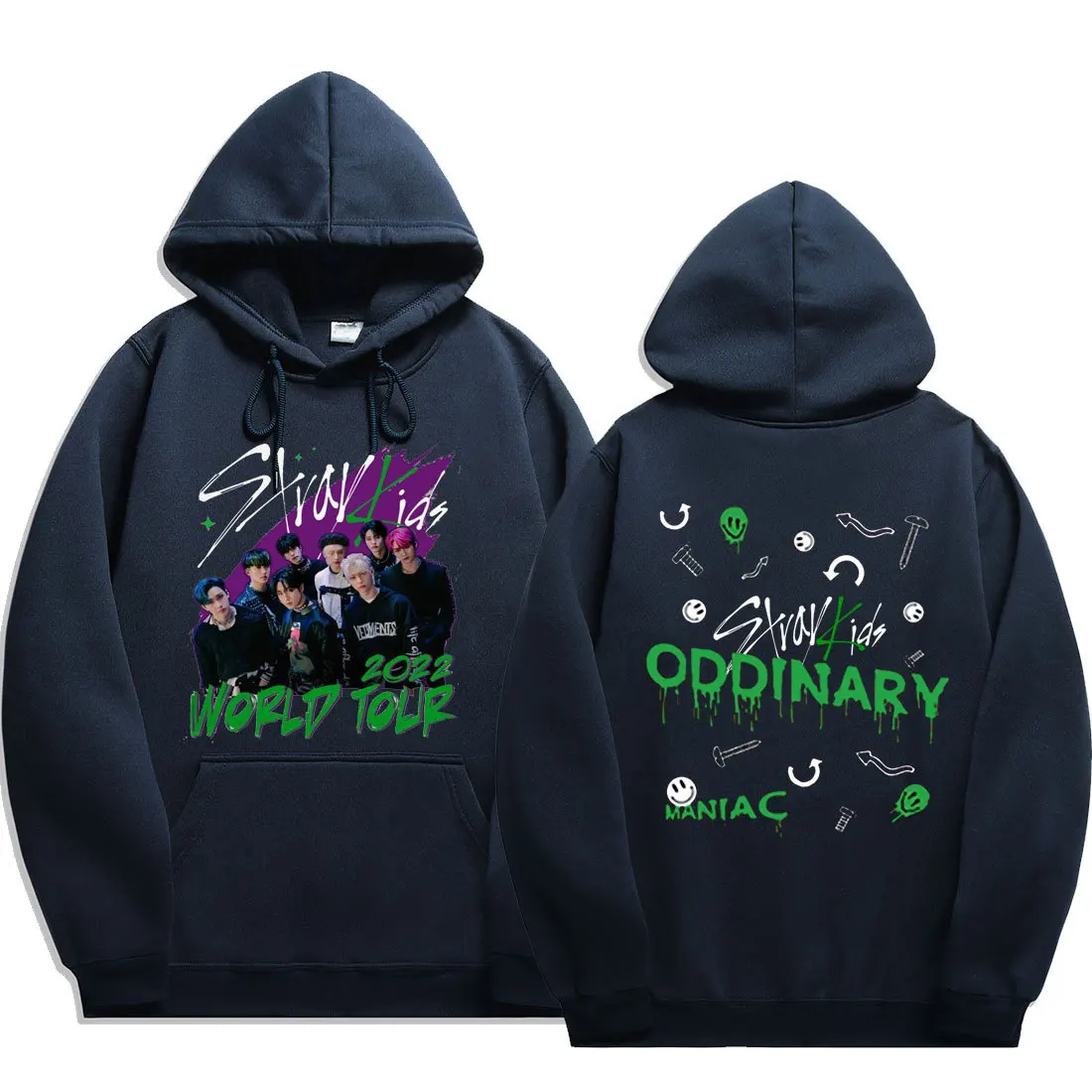 

Kpop Stray Kids Hoodie Skz Maniac World Tour Women Men Sweatshirt Korean Style Autumn Loose Pullovers Street Hip Hop Y2K Hoodies