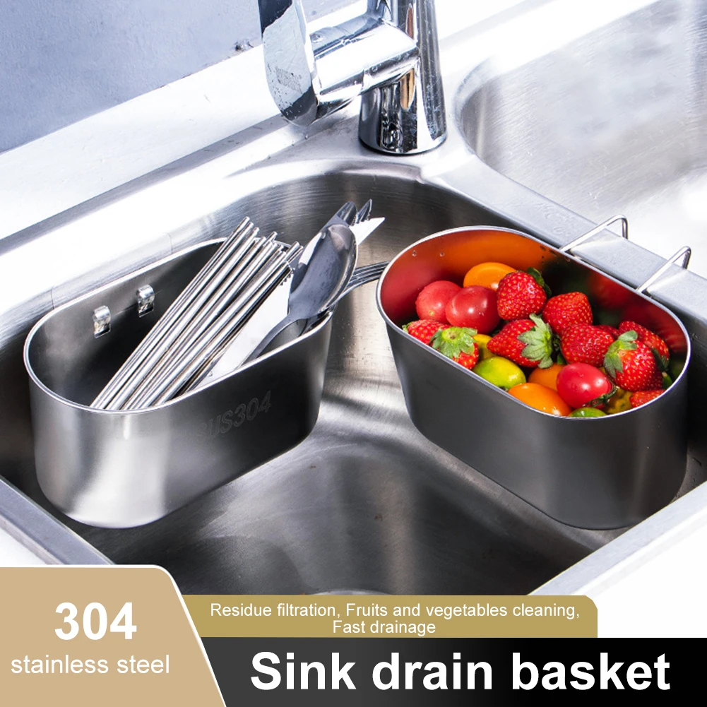 Sink Drain Basket Food Catcher Home Kitchen Sink Accessories Stainless Steel MultiFunctional Sink Drain Strainer For Food Waste price basket labels display stands shape display stands for store supermarket home kitchen 20