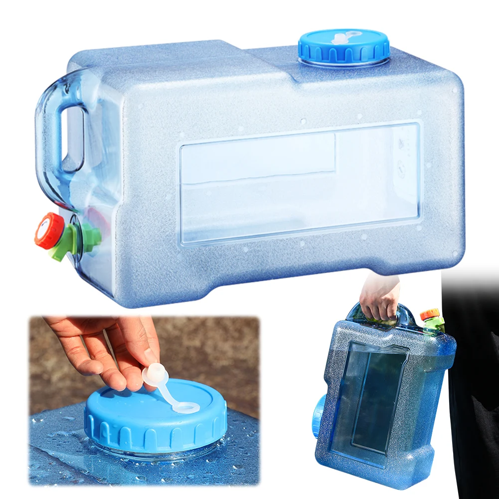 25L Pure Water Bucket Large Capacity Water Storage Container Leak-Proof Mineral Barrel for Self-Driving Tour