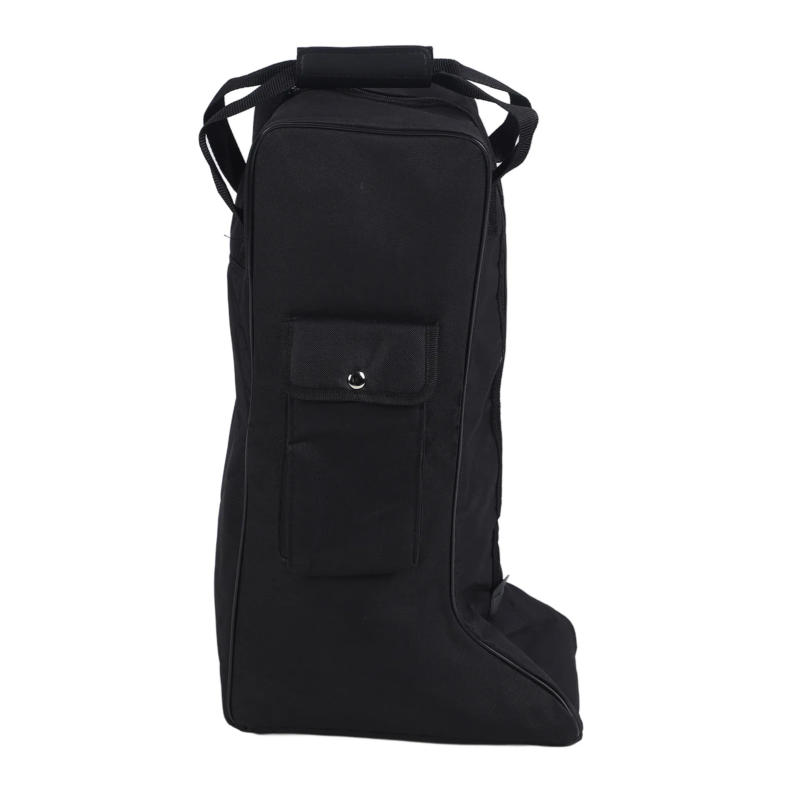 Boot Bag with Handle Oxford Cloth and Leather Black Waterproof Portable Boots Storage Bag for Cowboy Boots Snow Boots 4