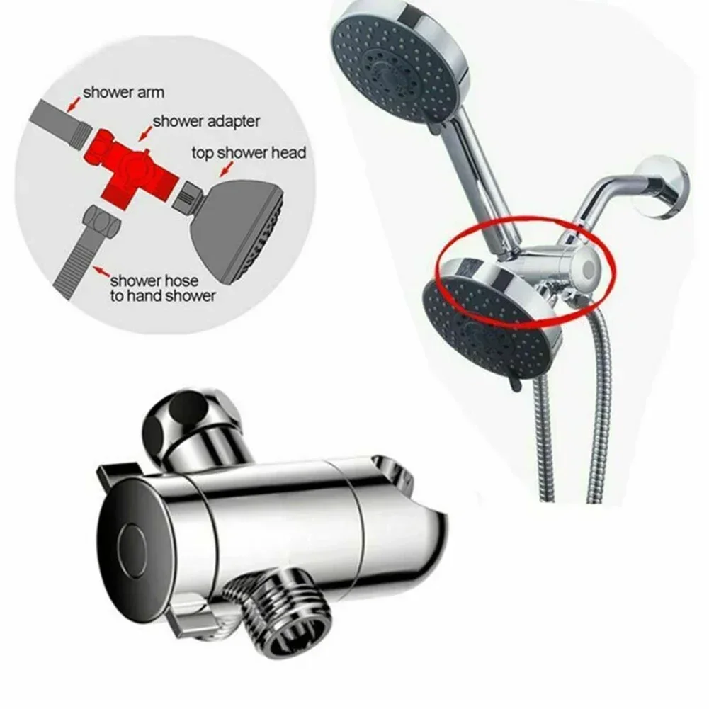 Diverter Valve 3 Way Water Separator Shower Head Adapter Sprayer Arm Mount Shower Head Diverter For Bathroom