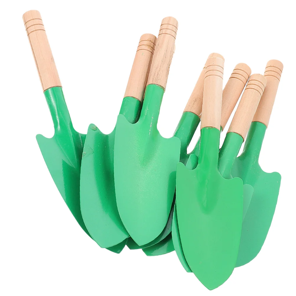 8 Pcs Garden Spade Wooden Handle Small Shovels for Digging Child Planting Trowel