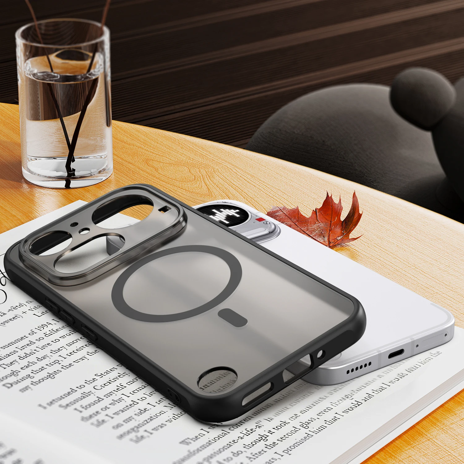 Enhanced Anti-Fall Matte TPU Acrylic Protective Case with MagSafe Compatibility, designed