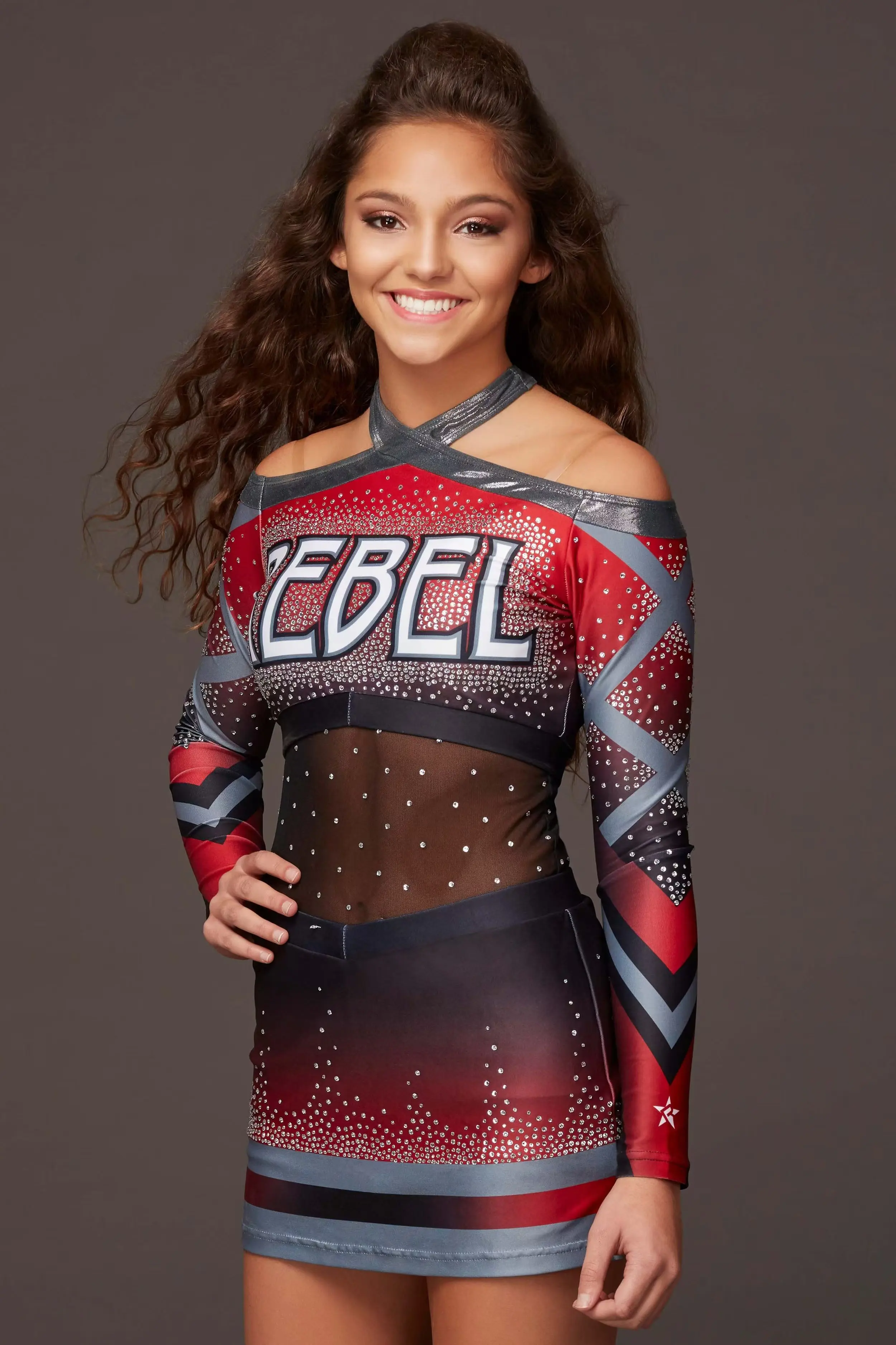 Professional Cheerleader Uniform, Top with Skirt, Size