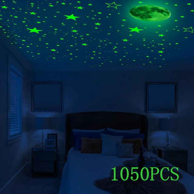 Glowing Star Sticker Glow in the Dark Stars Ceiling Stickers Kids Wall  Stickers Moon Wall Decals for Baby Bedrooms Decoration - AliExpress