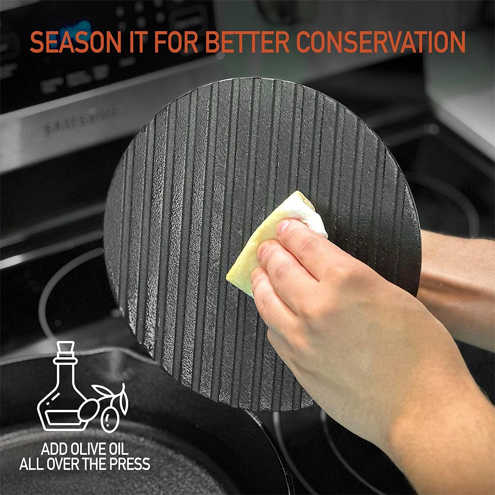 Cast Iron Grill Press 4