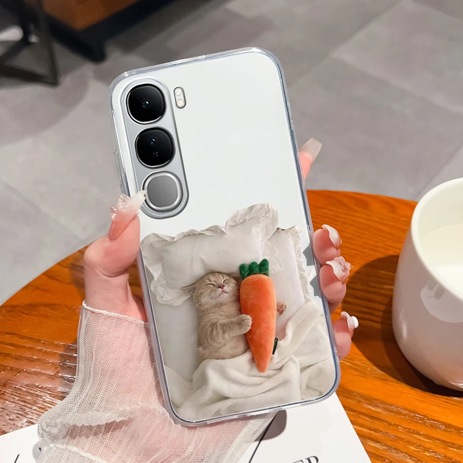 Lucky Flower Transparent Phone Case - Soft TPU Back Cover