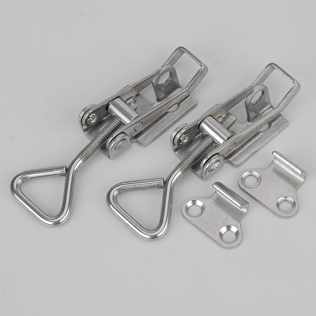 

2 Sets Stainless Steel Small Marine Toggle Latch Buckles with Keyhole Fastener Clamps for Boat Yacht RV Deck and Cabin Hardware