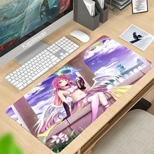 Large Gaming Mousepad No Game No Life Mouse Pad Compute Mouse Mat Gamer Stitching Desk Mat XXL For PC Keyboard Mouse Carpet