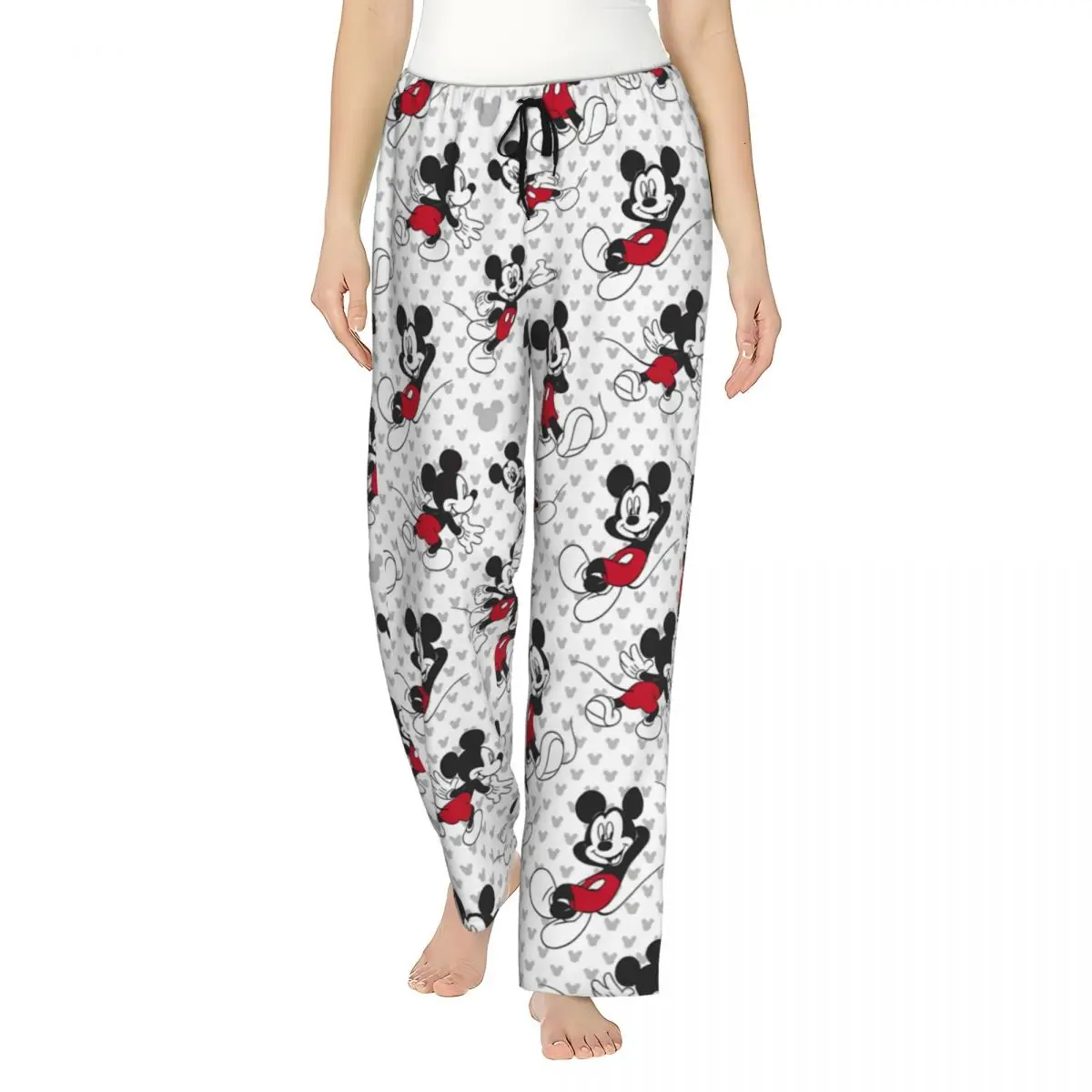 

Custom Printed for Women Cartoon Anime Tv Mickey Mouse Pajama Pants Sleepwear Sleep Lounge Bottoms with Pockets