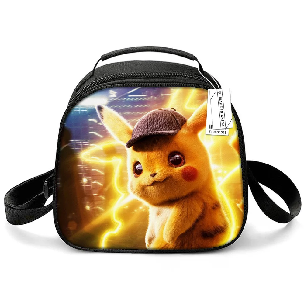 

Сумка для ланча Pikachu, детская сумка для еды с покемоном, Студенческая водонепроницаемая и маслонепроницаемая Офисная Рабочая сумка для ланча