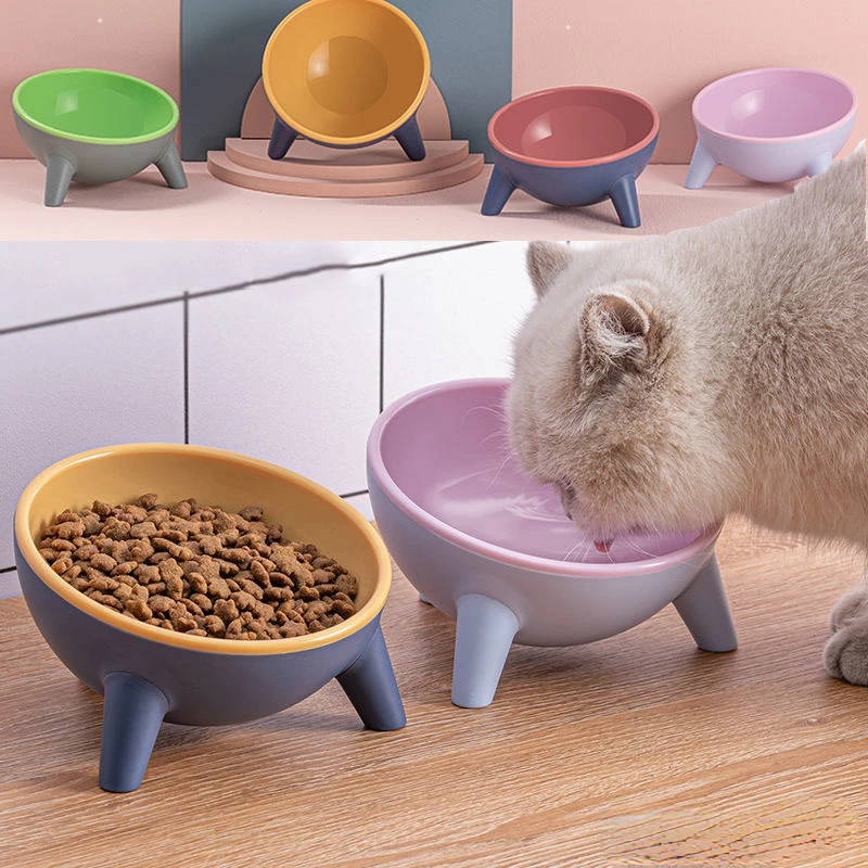 

Cat Dog Bowl with Stand Pet Feeding Food Bowls Dogs Bunny Rabbit Nordic Color Feeder Product Supplies Pet Accessories