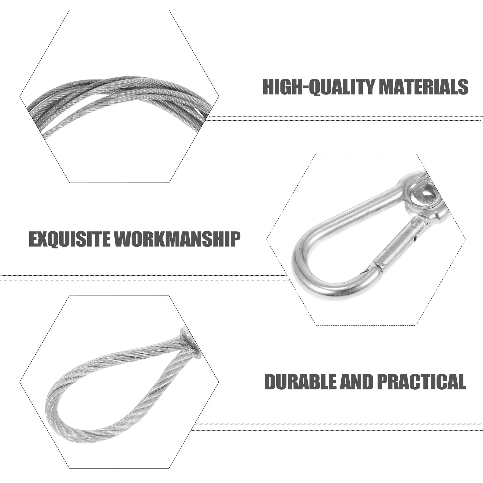 무대 조명 시스템을 위한 5Pcs 신뢰할 수 있는 스테인레스 스틸 안전 로프 우수한 질감 안정적인 성능 램프 안전 케이블