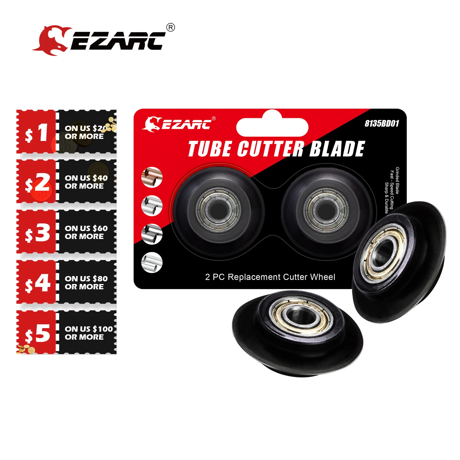 EZARC Pipe Cutter Spare Blade for Medium Large Pipe Cutter for Cutting