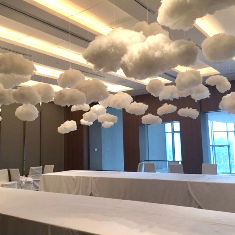  Artificial Cloud Props Imitation Cotton 3D Cloud Room DIY  Decorative Hanging Ornament Decoration Art Stage Wedding Party for Stage  Show Party Decor - 80 x 50 x 50 cm : Home & Kitchen