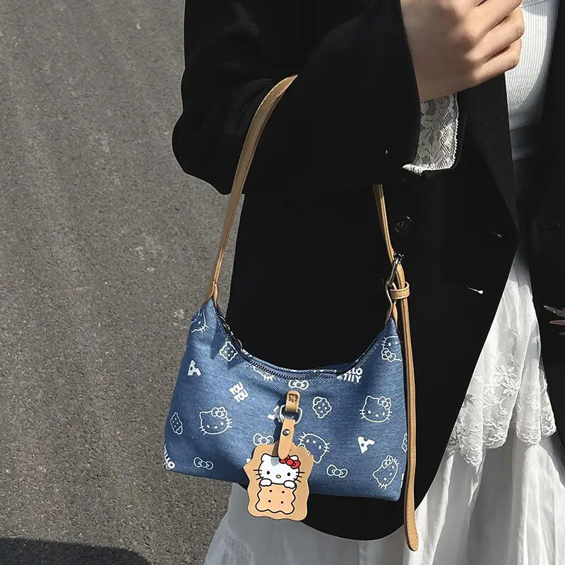 Kitty Kawaii Crossbody Bag New Fashion Cowboy Printing All-Match Cute Crossbody One Shoulder Bags For Woman Gift