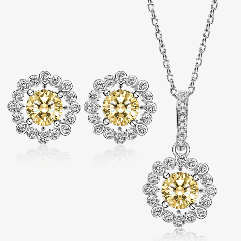 

Комплект из колье и серёг, из серебра 925 пробы, 6 мм