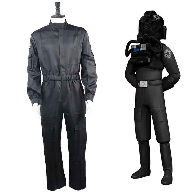 

2023 New Adult Jumpsuit Star Imperial Tie Fighter Pilot Flight Suit Cosplay Costume Uniform Suit Full Set