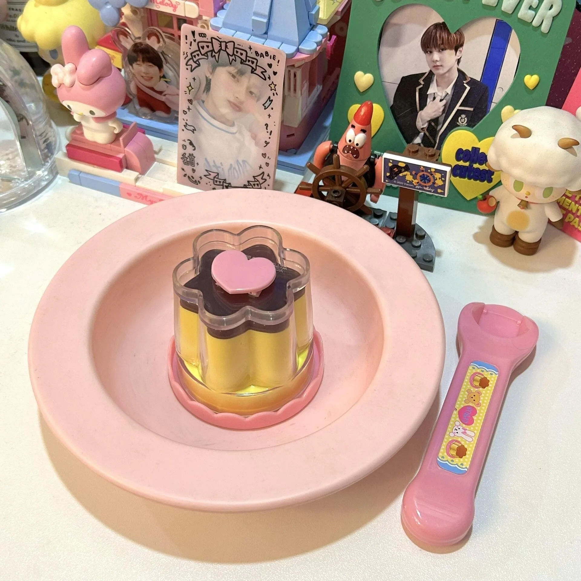Pudding Set Food Feeding Toy Simulation Role Play Strawberry Pudding Toy Early Education Japanese Play House Toys For Friend