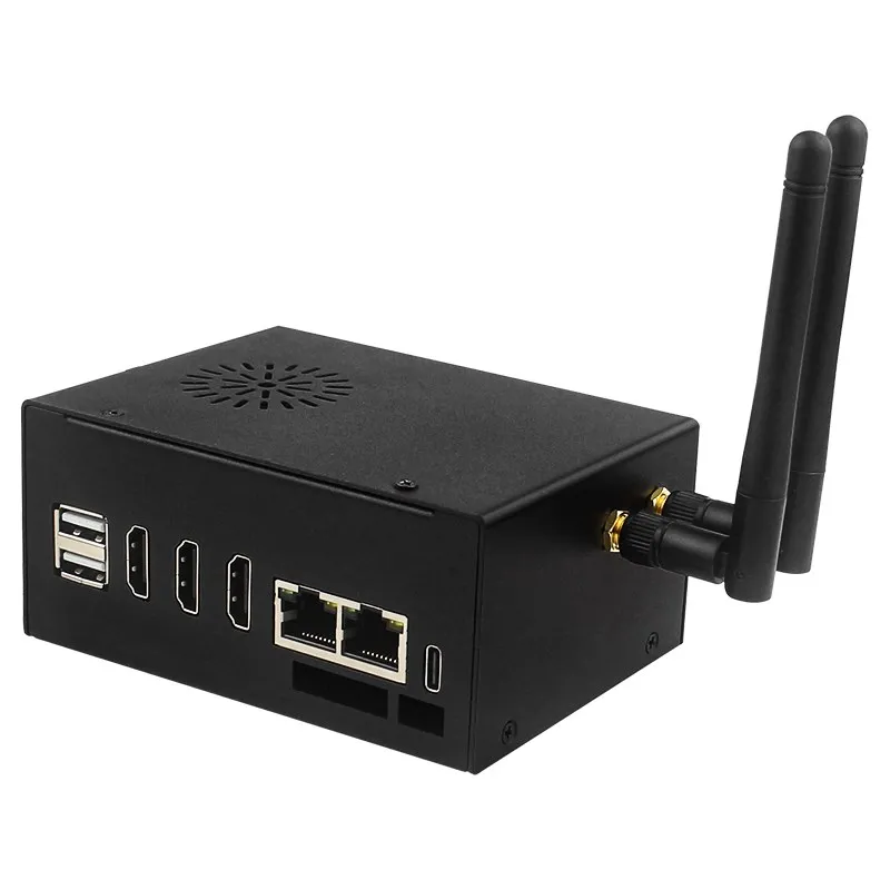 Orange Pi 5 Plus Metal Case with Fan Optional Antenna Aluminum Heatsinks eMMC Wi