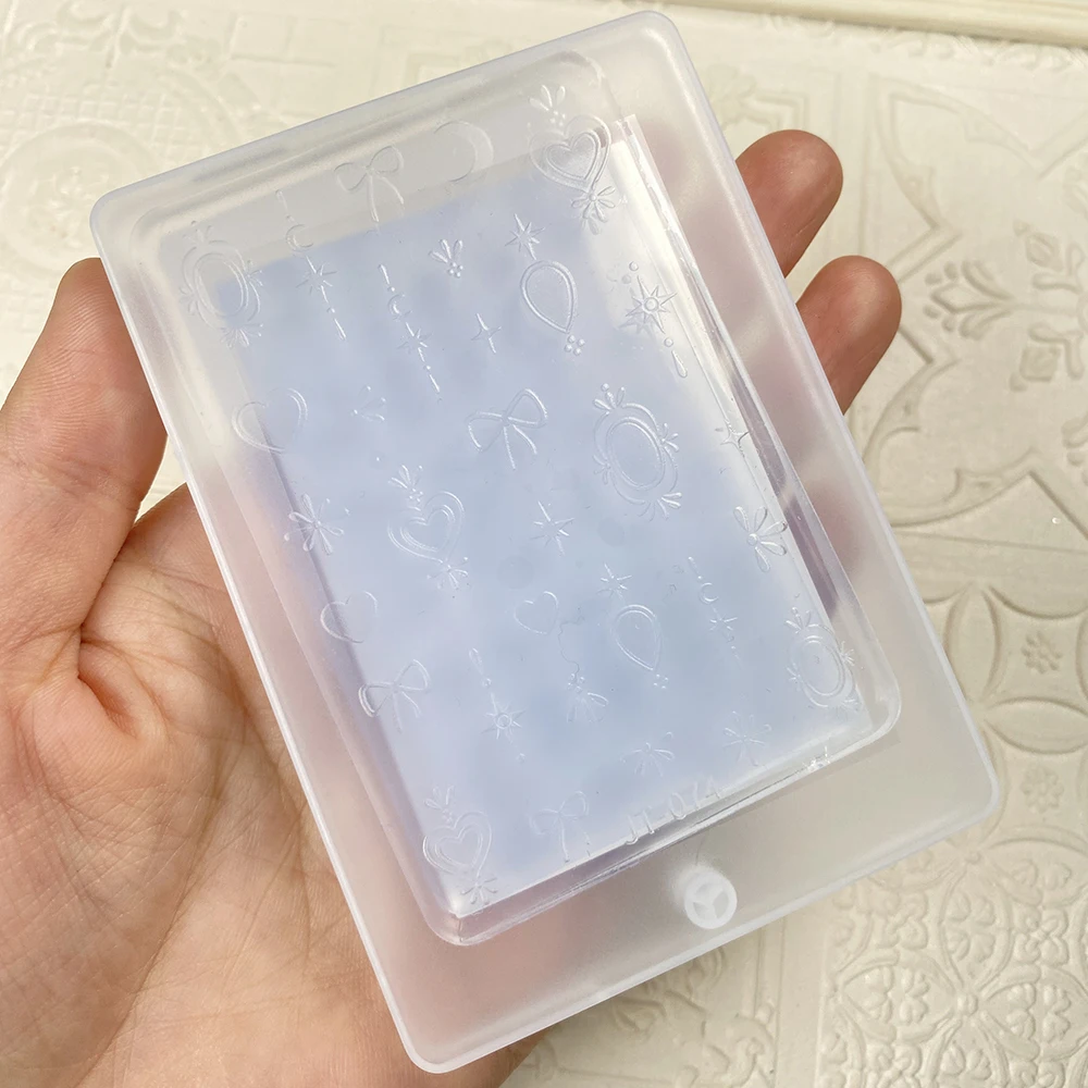 1개 3D 나비 리본 실리콘 조각 네일 몰드 별 달 하트 레이스 리본 네일 템플릿 DIY 매니큐어 디자인 스텐실 도구