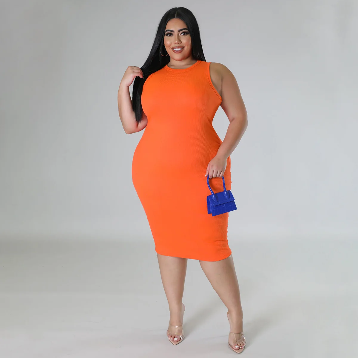 2023 Spring Women Solid Dress Female Sleeveless Fashion Bodycon Elegant