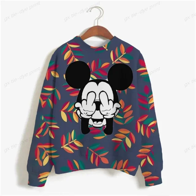 thumbnail image 1 of Sudadera básica de cuello redondo para mujer, nueva sudadera con capucha con estampado de Minnie Mouse de Disney de primavera 2024, jersey informal Harajuku para niña, 1 of 5