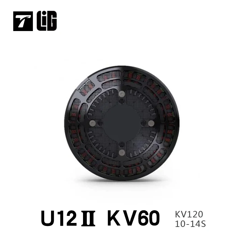 TMOTOR U12II moteur brushless 120KV avec câbles de sortie et connecteurs dorés sur fond gris