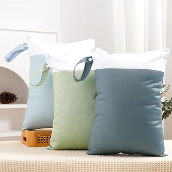 HappyFlute 30*40 cm Borsa per pannolini per bambini impermeabile con cerniera Zaino bagnato/secco Copertura per pannolini di stoffa riutilizzabile Viaggio essenziale per i genitori