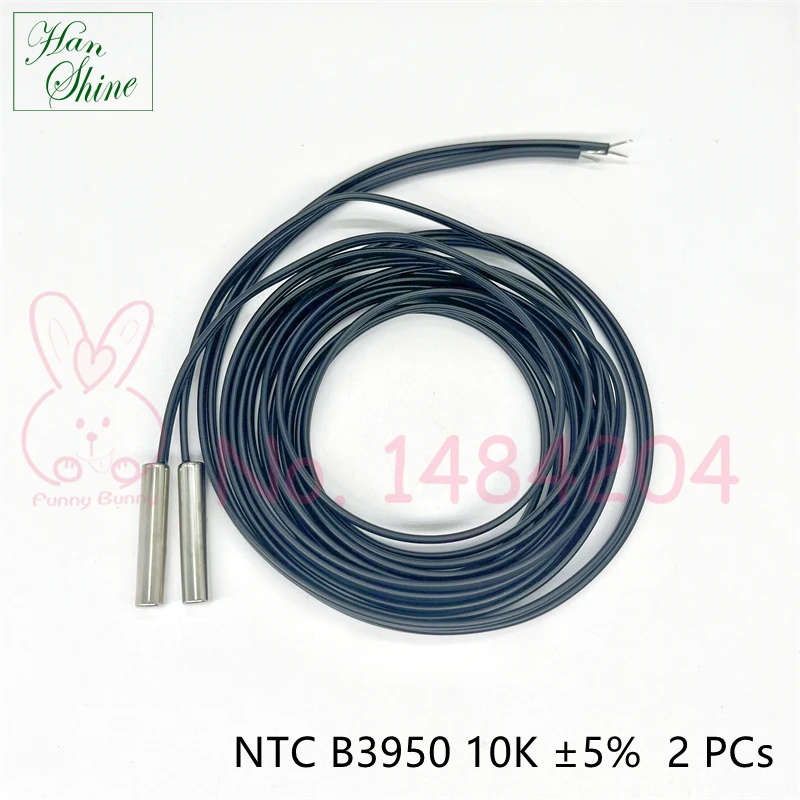 Sensore Di Temperatura NTC 10K 1% 3950 - Filo 2 Metri Impermeabile - Nuovo