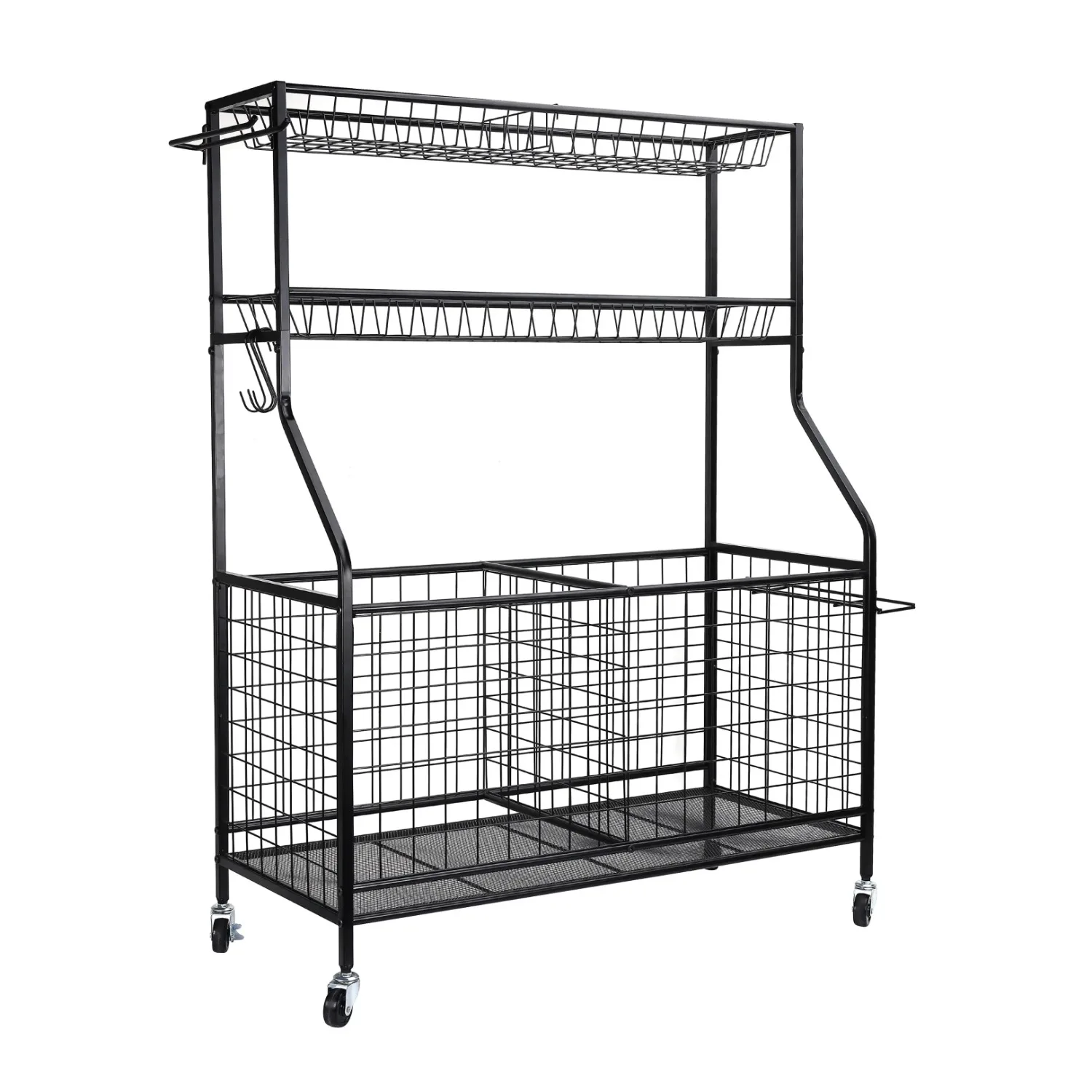 

WORKPRO 36" W x 16.5" D x 46" H Rolling Equipment Storage Freestanding Shelf, 150lb. Capacity, Steel | USA | NEW
