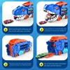 Foldable Transport Dinosaur Truck With Sliding Race Track Transforms Into Standing T-rex Best Birthday Gifts Toys Boys Girls Kid 3