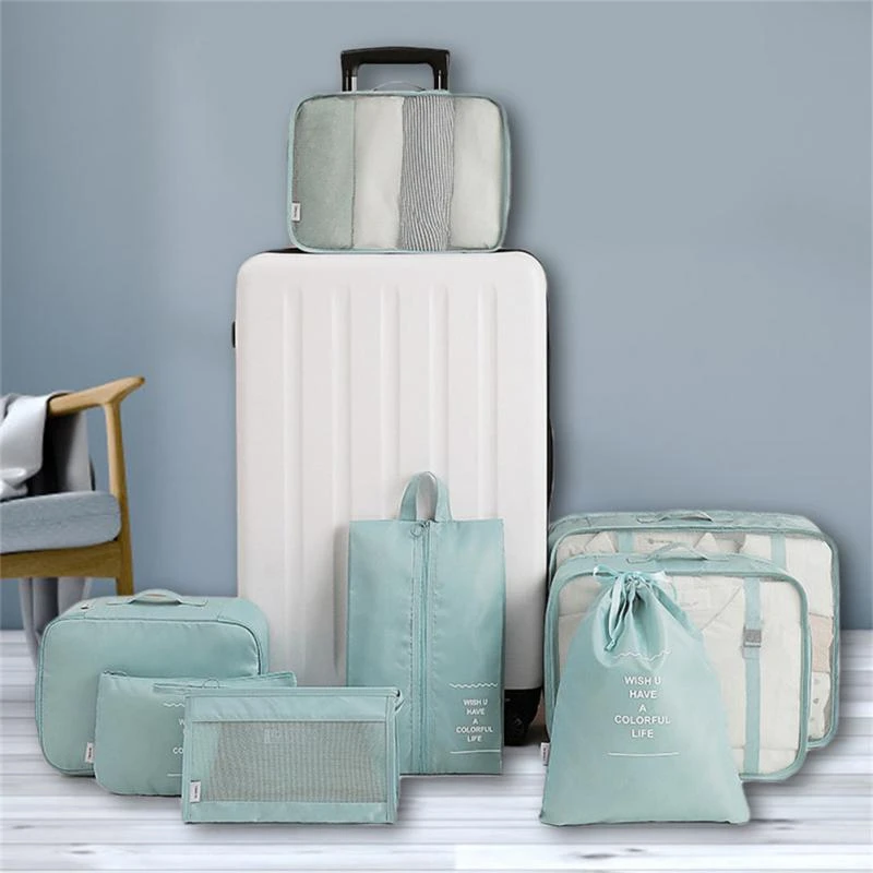 Conjunto de bolsas organizadoras de viaje guardar zapatos, conjunto de y maletas, organizador portátil de equipaje, novedad de 2022, 8 unids/set| - AliExpress