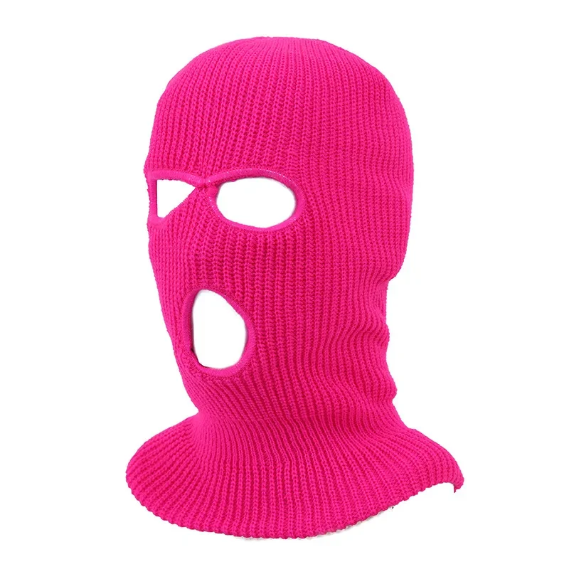 

2023 Full Face Cover Ski Mask Hat 3 Holes Balaclava Army Tactical CS Windproof Knit Beanies Bonnet Winter Warm Unisex Caps