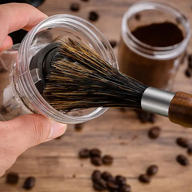 Hosszú Fogantyúk Kávécsiszoló Tisztító Kefe Sörték Hajós Kávéfőző Szerszám Az Offee Shop/Barista Otthoni Konyhához - Image 5