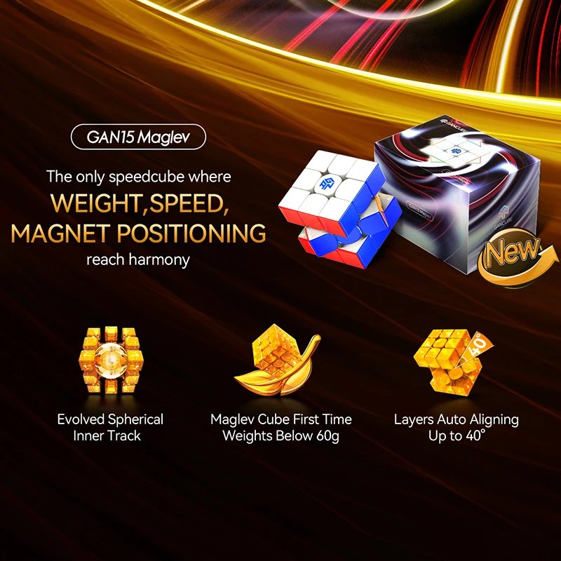 [CubeFun]GAN15 Maglev 3x3 Magnetic UV Magic Cube Professional 3x3x3 Speed Puzzle Games Children's Toys For Gifts 3