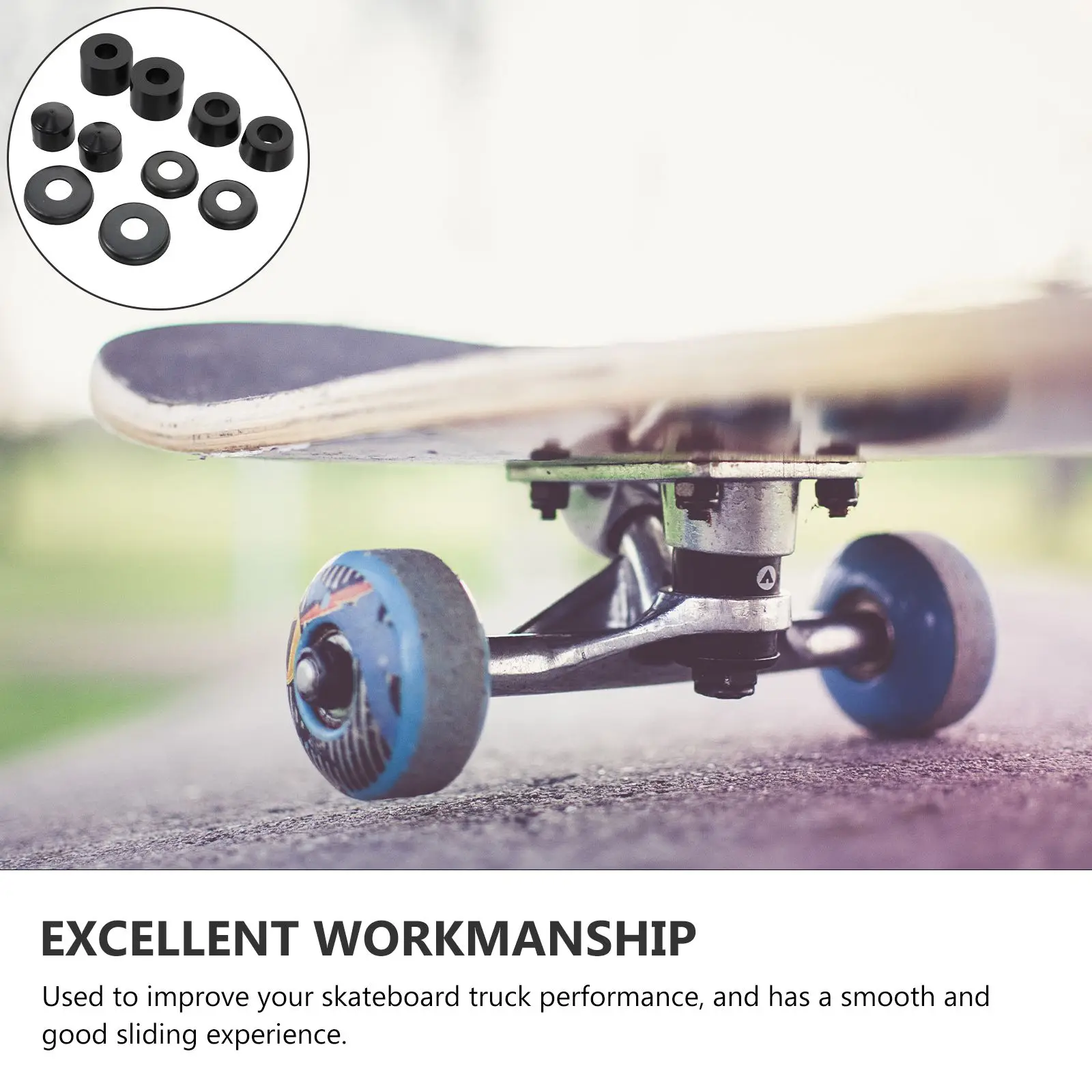 

1 Set Skateboard Shocking Absorber Skateboard Truck Bushing Portable Shockproof Pad