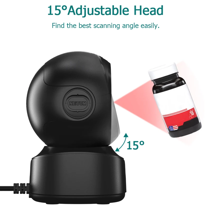 NETUM Omnidirectional 2D Barcode Scanner Image Platform Desktop Scanner 1D 2D QR code reader USB Omnidirectional High-speed