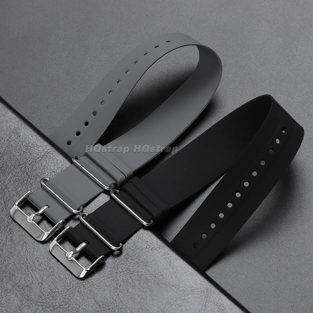 Soft Silicone Waterproof Watchband – Universal High Tensile Rubber Strap