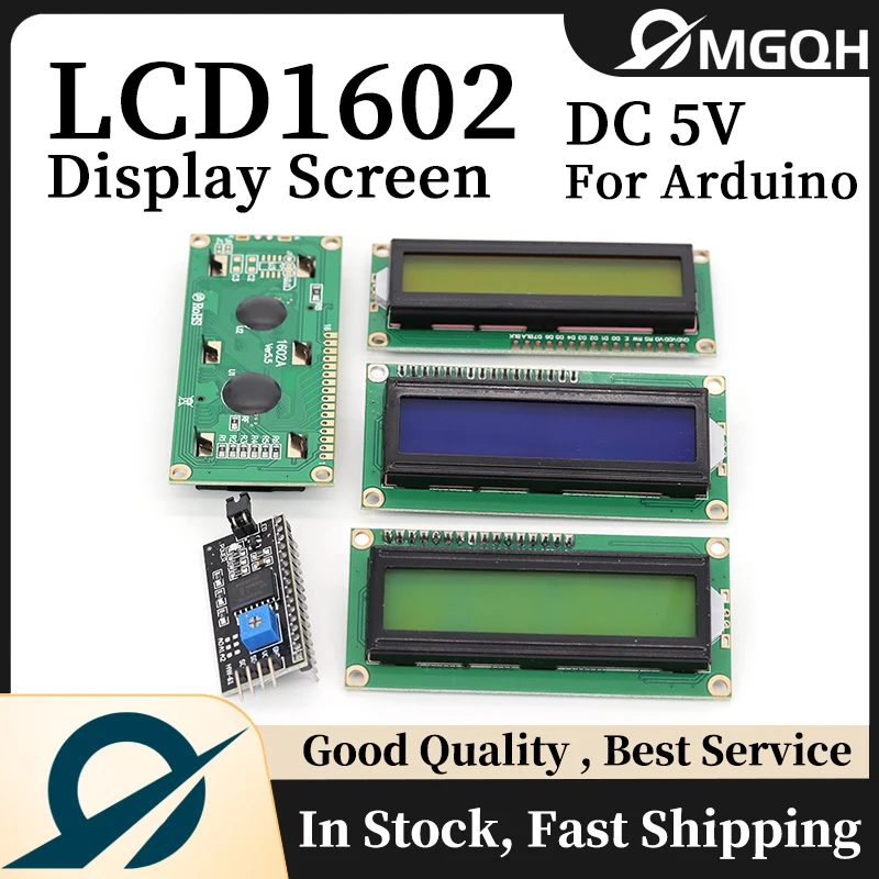 Módulo De Pantalla LCD1602 Para Raspberry Pi 4B+ 4B 3B+ 3B 2B+ Zero W WH Pico Jetson Nano ESP32 Ardui.I2C Display Module 3.3V/5V 16x2 Characters White Color Blue Background