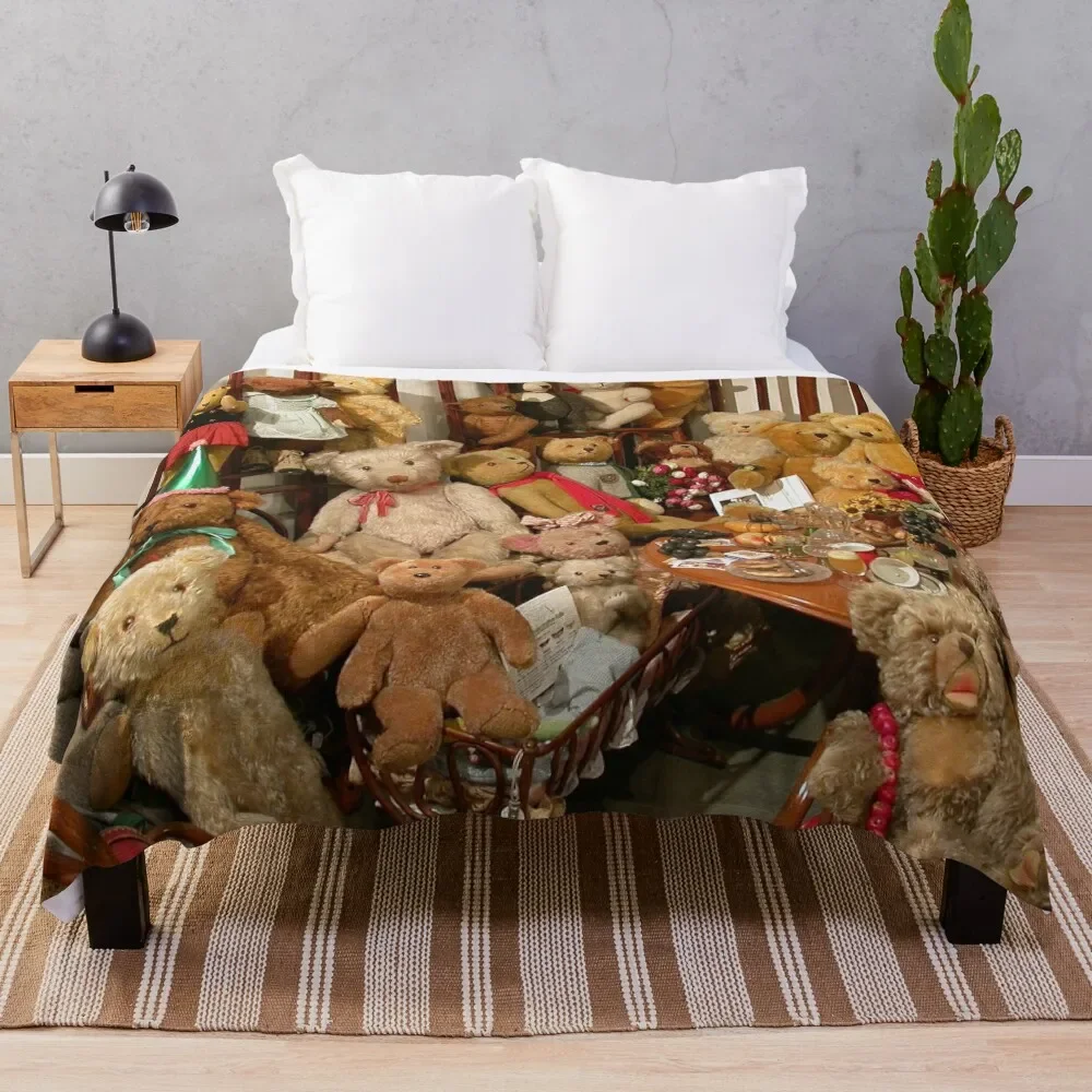 

A Few Teddybears Throw Blanket Beautifuls Quilt Soft Plush Plaid manga Loose Blankets
