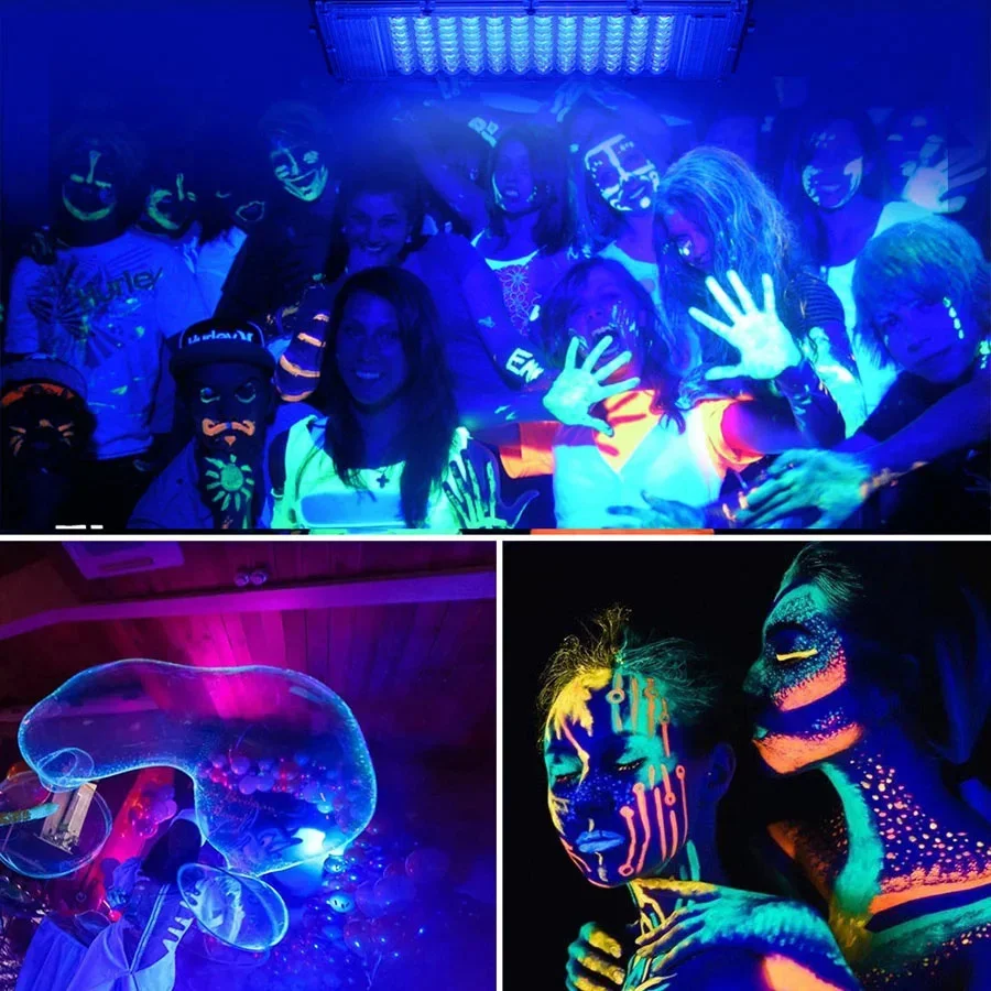 LED 100W 300W Black Light 395nm UV Ultraviolet Curing Lamp Fluorescent Detection Shadowless Glue Green Oil Resin Lamp with Plug