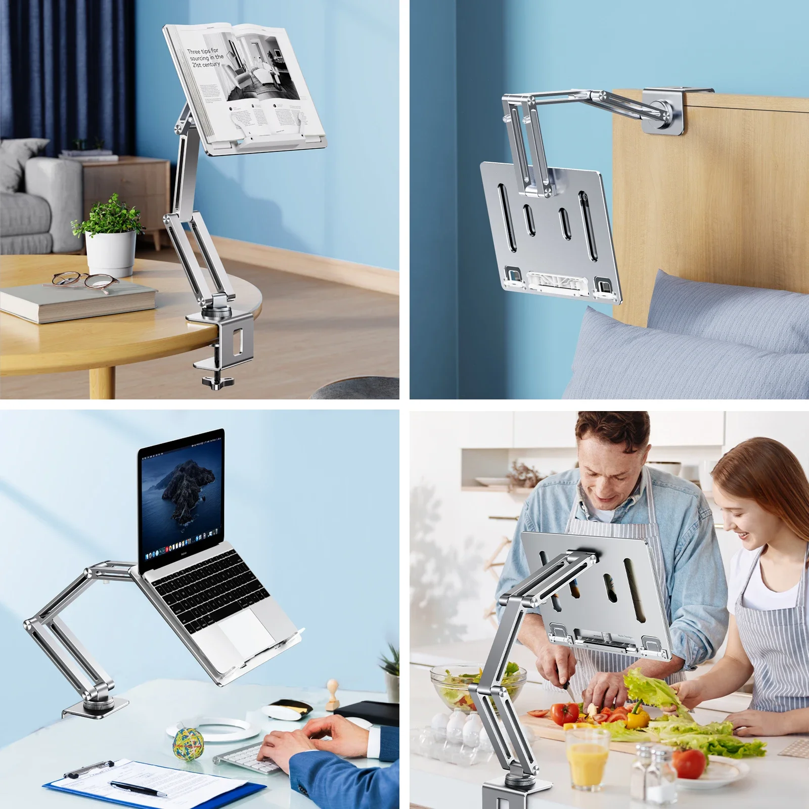 Adjustable Laptop Desk Mount - 360 Rotating Stand for Notebooks up to 17